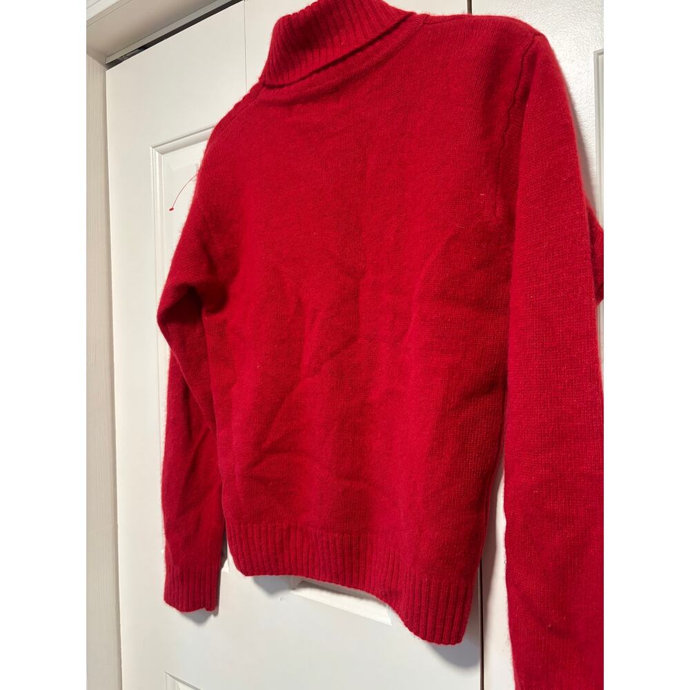 Vintage SK & Company Women's Red Angora Wool Turtleneck Sweater M - Picture 9 of 9